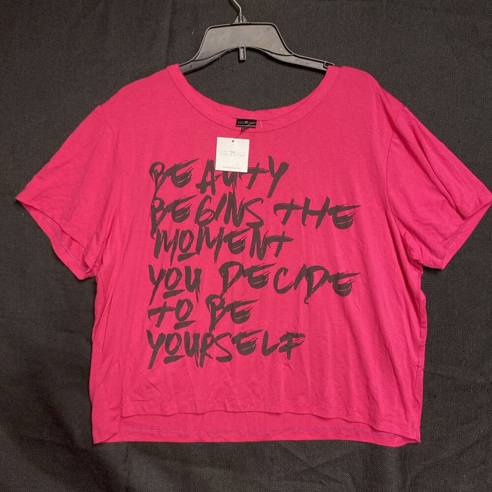 PSK Collective Workout T-Shirt Size 2X NWT “Beauty Begins The Moment...” New